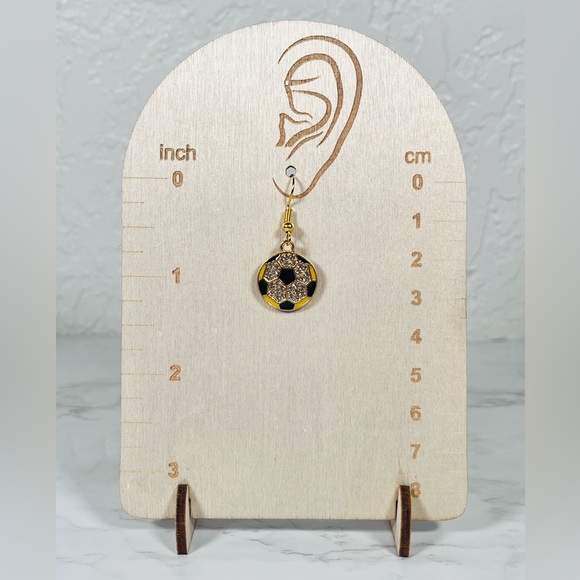 Bling Soccer Ball Earrings - Picture 5 of 8